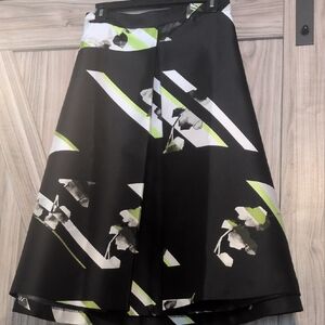 Lane Bryant Black and Green A-Line Skirt